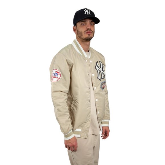 New Era New York Yankees Satin Varsity Jacket 2009 World Series Patch Men's - Picture 6 of 10